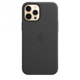 Apple MagSafe-rögzítésű iPhone 12 Pro Max bőrtok fekete (mhkm3zm/a) (mhkm3zm/a) - Telefontok
