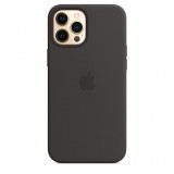 Apple MagSafe-rögzítésű iPhone 12 Pro Max szilikontok fekete (mhlg3zm/a) (mhlg3zm/a) - Telefontok