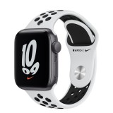 Apple Watch Nike SE (v2) GPS+Cellular 44mm asztroszürke alumíniumtok, platinaszín-fekete Nike sportszíj (MKT73HC/A) (MKT73HC/A) - Okosóra