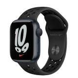 Apple Watch Series 7 GPS 41mm éjfekete aluminium tok, Nike sportszíj antracit-fekete (MKN43HC/A) (MKN43HC/A) - Okosóra