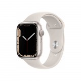 Apple Watch Series 7 GPS 45mm csillagfény aluminium tok, csillagfény sportszíj (MKN63HC/A) (MKN63HC/A) - Okosóra