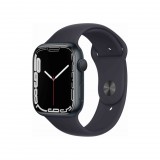Apple Watch Series 7 GPS 45mm éjfekete aluminium tok, éjfekete sportszíj (MKN53HC/A) (MKN53HC/A) - Okosóra