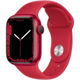 Apple Watch Series 7 GPS+Cellular 41mm (PRODUCT)RED aluminium tok, (PRODUCT)RED sportszíj (MKHV3HC/A) (MKHV3HC/A) - Okosóra