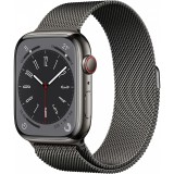 Apple Watch Series 8 Edelstahl Cellular 45mm Graphit (Milanaise graphit) (MNKX3FD/A) - Okosóra