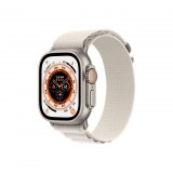 Apple Watch Ultra GPS + Cellular 49mm titántok, csillagfény alpesi pánt (S) (MQFQ3CM/A) (MQFQ3CM/A) - Okosóra