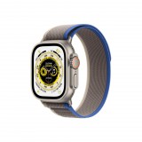 Apple Watch Ultra GPS + Cellular 49mm titántok, kék-szürke terep pánt (S/M) (MNHL3CM/A) (MNHL3CM/A) - Okosóra