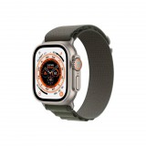 Apple Watch Ultra GPS + Cellular 49mm titántok, zöld alpesi pánt  (M) (MQFN3CM/A) (MQFN3CM/A) - Okosóra