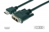 Assmann HDMI adapter cable type A-DVI-D (Single Link) (18+1) M/M 3m Black AK-330300-030-S