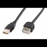 Assmann USB 2.0 hosszabbító kábel 3m fekete (AK-300200-030-S) (AK-300200-030-S) - USB hosszabbító