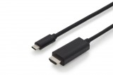 Assmann USB Type-C adapter cable, Type-C to HDMI A 2m Black AK-300330-020-S