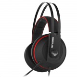 ASUS TUF GAMING H7 virtual 7.1 Gamer Headset fekete-piros (90YH01VR-B8UA00) (90YH01VR-B8UA00) - Fejhallgató