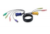 ATEN PS/2 KVM Cable with 3 in 1 SPHD and Audio 3m Black 2L-5303P