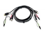 ATEN USB HDMI KVM Cable with Audio 1,8m Black 2L-7D02UH
