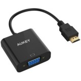 Aukey CB-V4 HDMI-VGA adapter, fekete