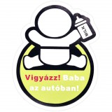 AUTOLIFE Vigyázz! Baba az autóban mágneses matrica