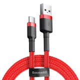 Baseus Cafule USB-A - USB-C töltőkábel 0.5m piros (CATKLF-A09) (CATKLF-A09) - Adatkábel