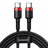 Baseus Cafule USB-C - USB-C 100W kábel 2m piros-fekete (CATKLF-AL91) (CATKLF-AL91) - Adatkábel