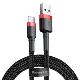 Baseus Cafule USB-USB-C töltőkábel  2A, 2m, piros-fekete (CATKLF-C91) (CATKLF-C91) - Adatkábel