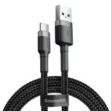 Baseus Cafule USB-USB-C töltőkábel  3A, 0.5m, szürke-fekete (CATKLF-AG1) (CATKLF-AG1) - Adatkábel