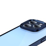 Baseus Glitter iPhone 14 Pro Max Átlátszó tok és üvegfólia (kék)