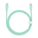 Baseus Jelly USB-C-Lightning kábel, 20W, 1.2m, zöld (CAGD020006) (CAGD020006) - Adatkábel