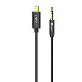 Baseus Yiven USB-C audiokábel 3,5 mm-es mini jack 1,2 m, fekete (CAM01-01) (CAM01-01) - Audió kábel