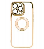 Beauty Clear - Apple iPhone 14 Pro (6.1) kameravédős szilikon tok arany