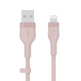 Belkin BOOST CHARGE Flex USB-A - Lightning kábel 1m pink (CAA008bt1MPK) (CAA008bt1MPK) - Adatkábel