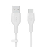 Belkin BOOST CHARGE Flex USB-A - USB-C kábel 3m fehér (CAB008bt3MWH) (CAB008bt3MWH) - Adatkábel
