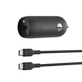 Belkin BoostCharge 30W USB-C Car Charger + USB-C to USB-C cable 1m Black CCA004BT1MBK-B6