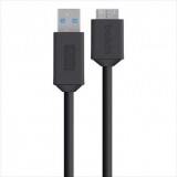 Belkin Micro-B - USB 3.0 adat/töltőkábel 0,9m fekete  (F3U166bt03-BLK) (F3U166bt03-BLK) - Adatkábel