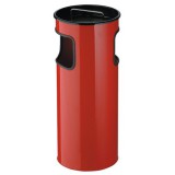 Beltéri, fém hulladékgyűjtő, kuka hamutartóval piros színben 50 l 4298