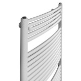 Betatherm BX 50125 (1250*496) íves fürdőszobai radiátor, fehér, BX Curves törölköző szárító radiátor, fürdőszobai csőradiátor, BX Curves