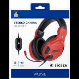 Bigben Interactive Stereo Gaming Headset V3 Piros PS4 (PS4OFHEADSETV3RED) - Fejhallgató