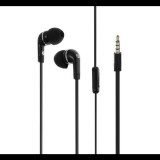 BLACKBERRY fülhallgató SZTEREO (3.5mm jack, mikrofon, felvevő gomb, lapos kábel) FEKETE (WH35) (WH35) - Fülhallgató