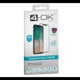 Blautel 4-OK képernyővédő üveg (3D full glue, íves, teljes felületén tapad, tok barát, karcálló, 9H) FEKETE [Apple iPhone 12 Pro] (PRF261) - Kijelzővédő fólia