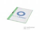 Bluering fém klippes gyorsfűző mappa, A4, 30 laphoz, zöld