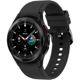 Bluetooth okosóra, szilikon szíj, rozsdamentes acél keret, v5.0, aktivitás és egészség mérő, vízálló, hangszóró, Samsung Galaxy Watch 4 Classic (46mm) SM-R890, fekete, gyári (RS110826) - Okosóra