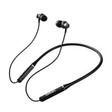 Bluetooth sztereó fülhallgató, v5.0, sportoláshoz, mikrofon, funkció gomb, hangerő szabályzó, zajszűrő, mágneses, vízálló, Lenovo XE05, fekete, gyári (RS110066) - Fülhallgató