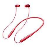Bluetooth sztereó fülhallgató, v5.0, sportoláshoz, mikrofon, funkció gomb, hangerő szabályzó, zajszűrő, mágneses, vízálló, Lenovo XE05, piros, gyári (RS110067) - Fülhallgató