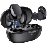 Bluetooth sztereó fülhallgató, v5.0, TWS, töltőtok, érintés vezérlés, vízálló, Baseus Encok W11, fekete (RS123137) - Fülhallgató