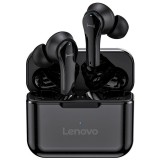 Bluetooth sztereó fülhallgató, v5.0, TWS, töltőtok, érintés vezérlés, vízálló, Lenovo QT82, fekete, gyári (RS102141) - Fülhallgató