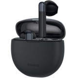Bluetooth sztereó fülhallgató, v5.0, TWS, töltőtok, érintés vezérlés, zajszűrővel, vízálló, Baseus Encok W2, fekete (RS120682) - Fülhallgató