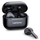 Bluetooth sztereó fülhallgató, v5.0, TWS, töltőtok, zajszűrővel, érintés vezérlés, vízálló, Lenovo LivePods LP40, fekete, gyári (RS102697) - Fülhallgató