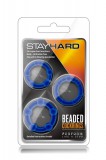 Blush Stay Hard Beaded Cockrings Blue