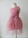 Bm Elegáns mályva színű kislány ruha masnival (68/74) - TÖBB MÉRETBEN