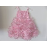 Bm Rózsaszín, gyönyörű, habos-babos kislány ruha (116) - TÖBB MÉRETBEN