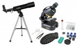Bresser National Geographic készlet: 50/360 AZ teleszkóp és 40x–640x mikroszkóp