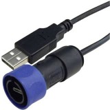 Bulgin USB 2.0 Csatlakozókábel [1x Mikro USB dugó - 1x USB 2.0 dugó, A típus] 5.00 m Fekete, Kék (PXP4040/B/5M00) - Adatkábel