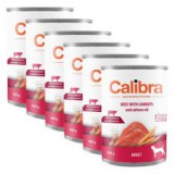 Calibra Dog Adult Grain Free konzerv - Marha és sárgarépa lazacolajjal, 6x400g